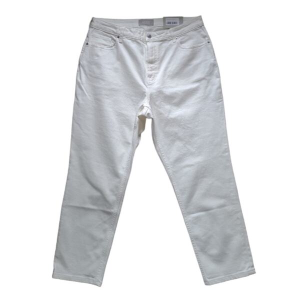 NWT Everlane Curvy Cheeky Jean High Rise Straight Size 34R White Classic Coastal - Picture 1 of 12